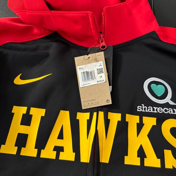 Nike NBA Atlanta Hawks Team Issue PE Therma Flex Showtime Red Hoodie Mens NEW - Picture 10 of 10